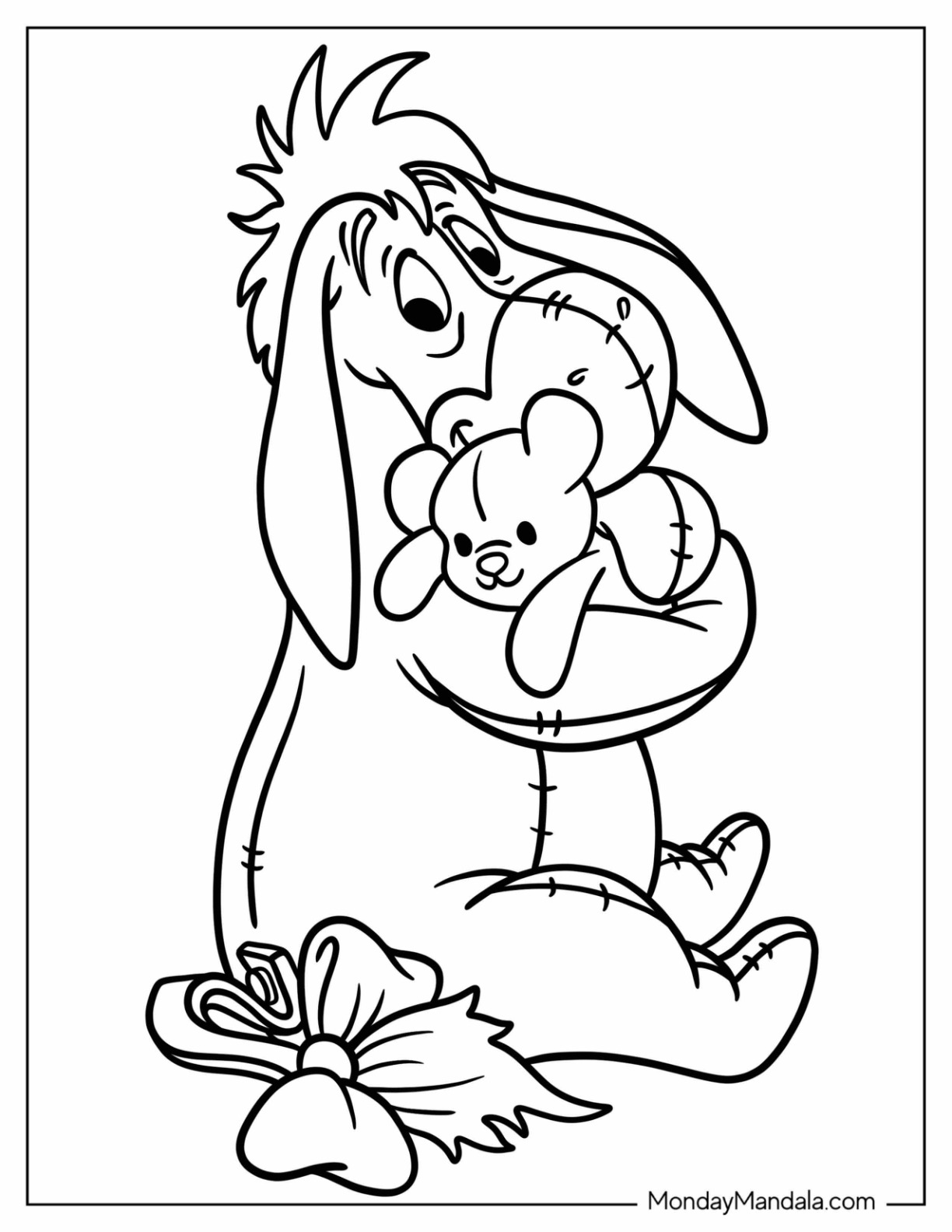 Winnie The Pooh And Eeyore Coloring Pages