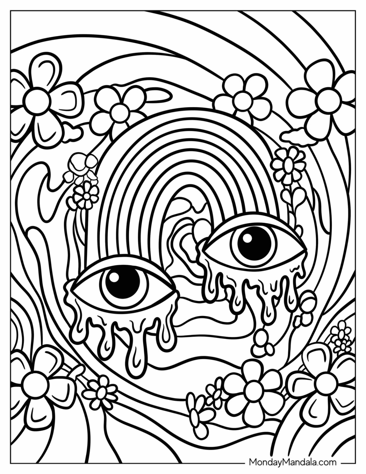 Free Trippy Coloring Pages