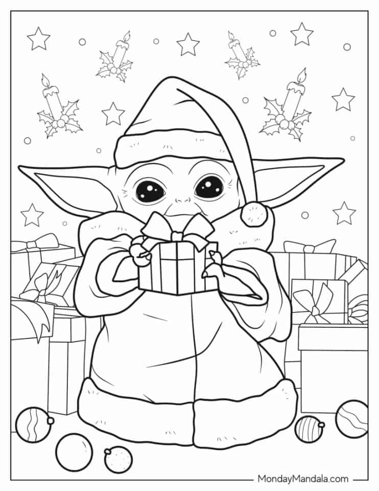 24 Baby Yoda Coloring Pages (Free PDF Printables)