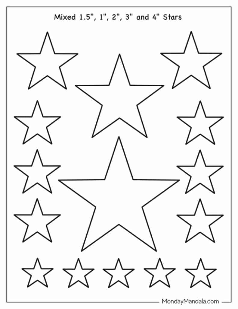 100 Star Templates (Free PDF Printables)