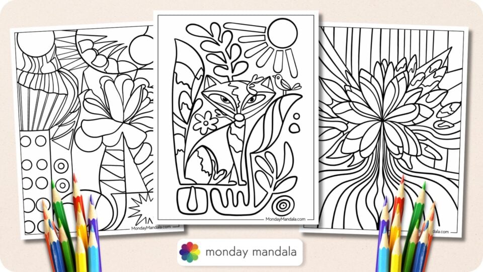 20 Abstract Coloring Pages (Free PDF Printables)
