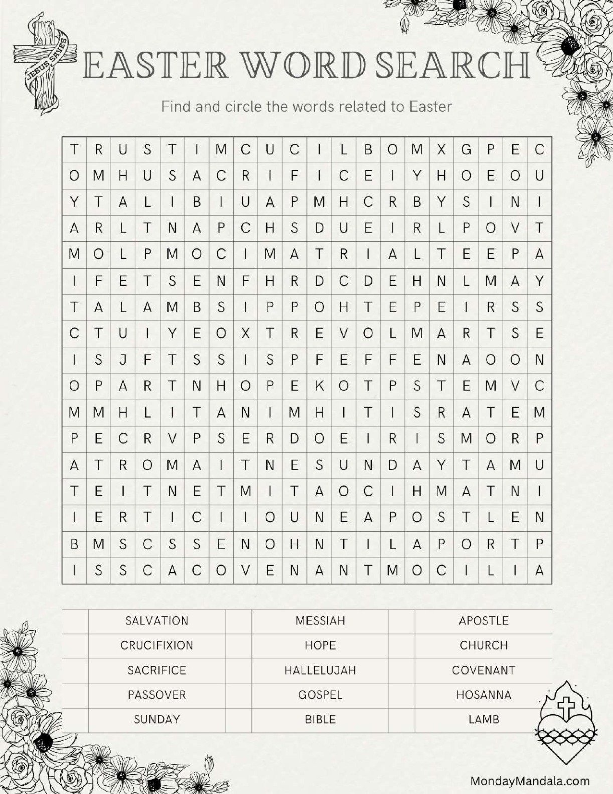 Advanced Easter Word Search v2
