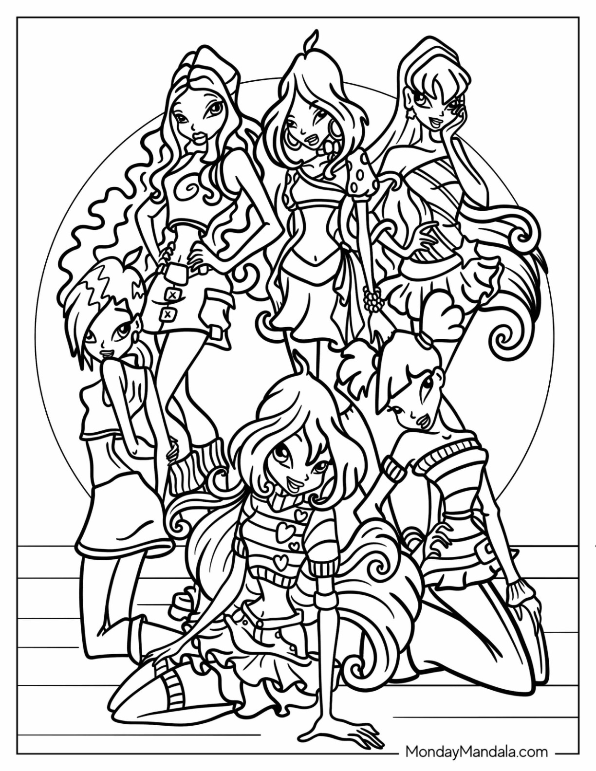 Winx Club Enchantix Printable Coloring Pages