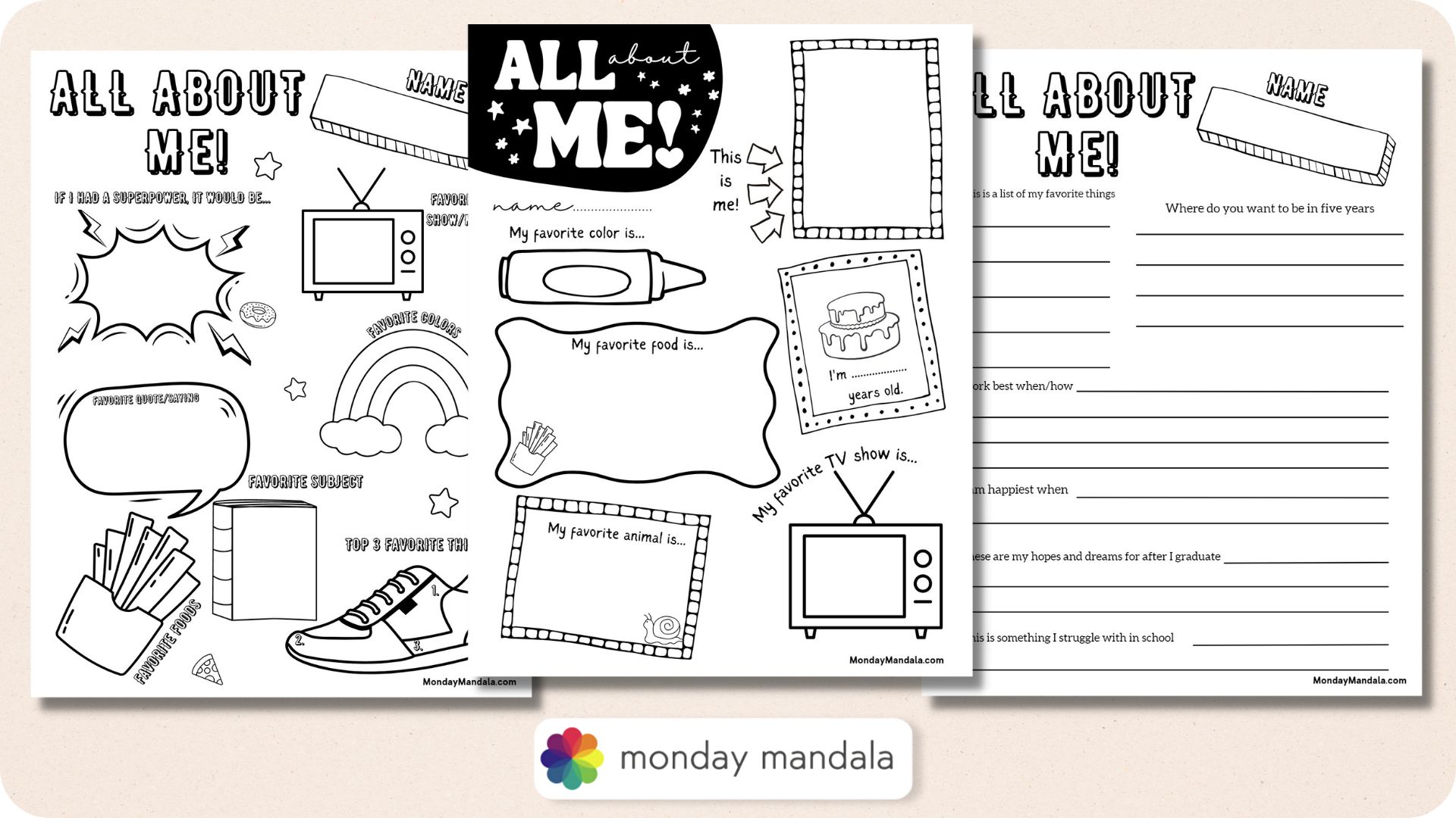 30 All About Me Worksheets Free PDF Printables 