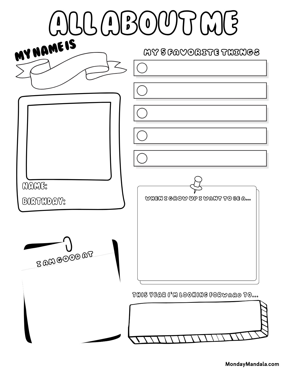 30 All About Me Worksheets Free PDF Printables 