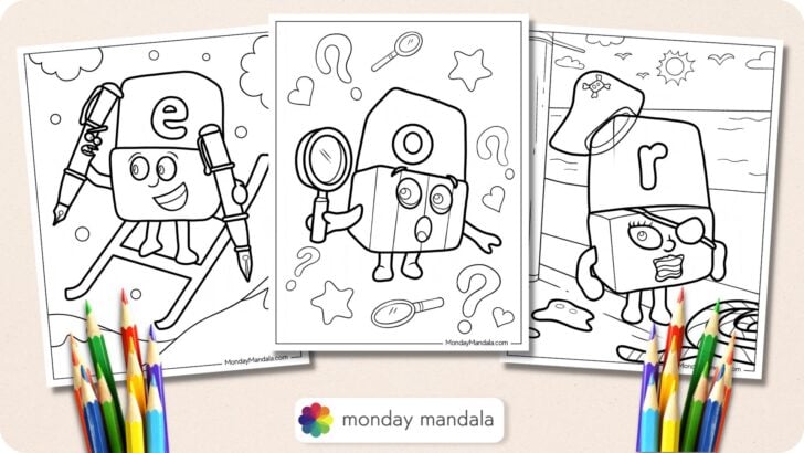 Alphablocks Coloring Pages Featured Image