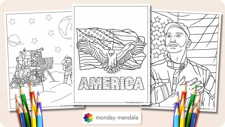 20 American Flag Coloring Pages - American Flag Coloring Pages Featured Image 960x540