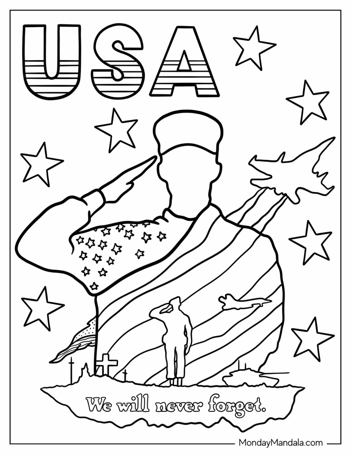 Free Printable Memorial Day Coloring Pages 2025 Free Printable Memorial Day Coloring Pages 2025