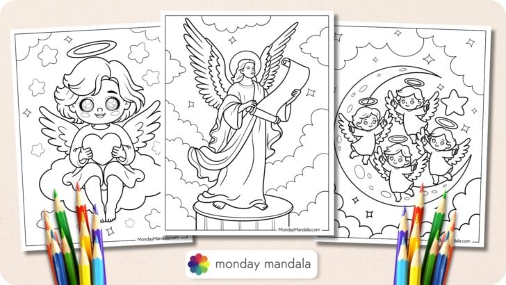 Angel Coloring Pages Featured Image v2