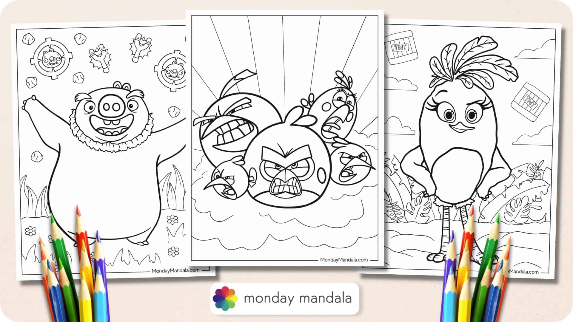 yellow angry bird coloring page