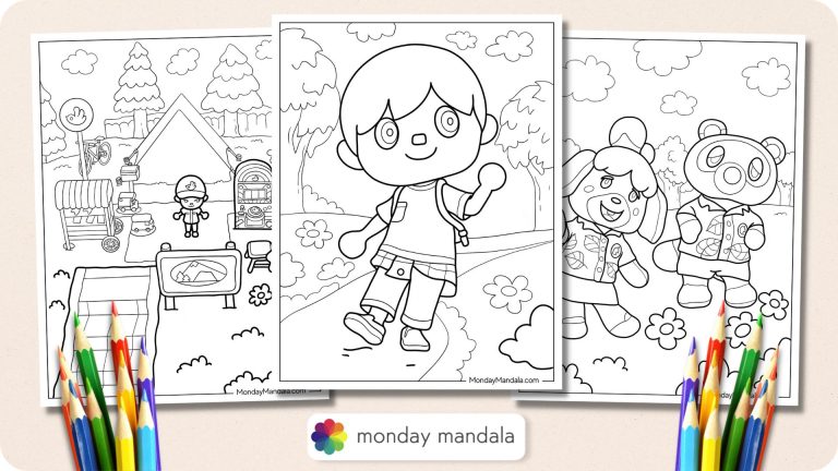 22 Animal Crossing Coloring Pages (Free PDF Printables)