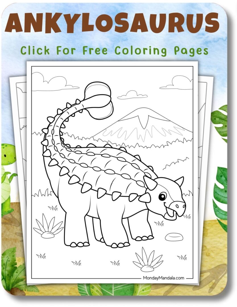 400 Dinosaur Coloring Pages (Free PDF Printables)