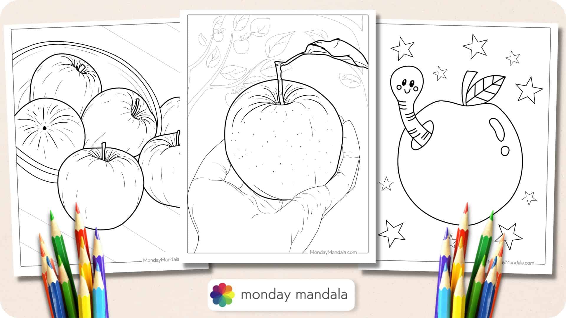 20 Apple Coloring Pages (Free PDF Printables)