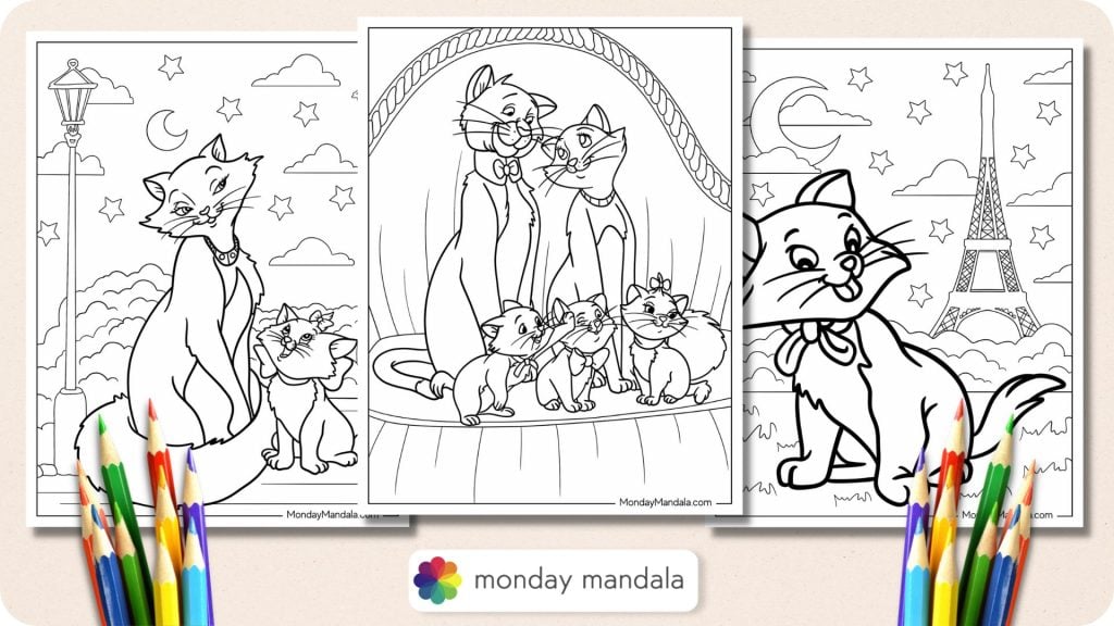 20 Aristocats Coloring Pages (Free PDF Printables)