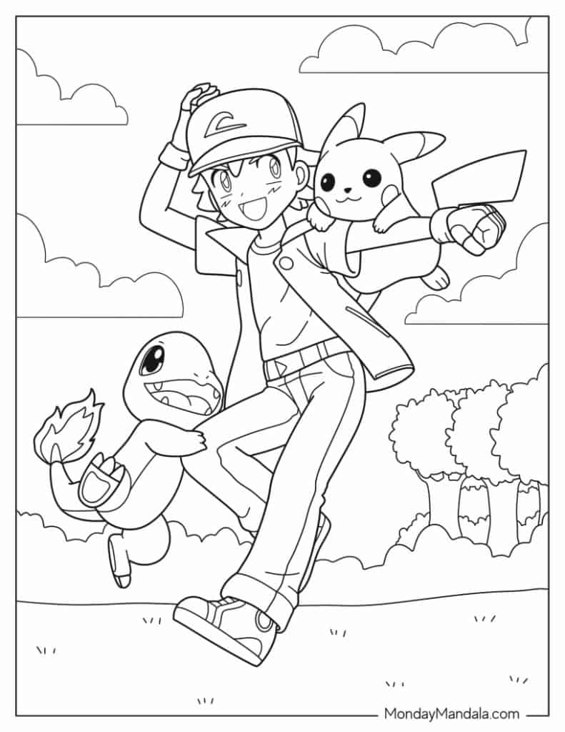 Pokemon Coloring Pages Ash Pokemon Coloring Pages Ash