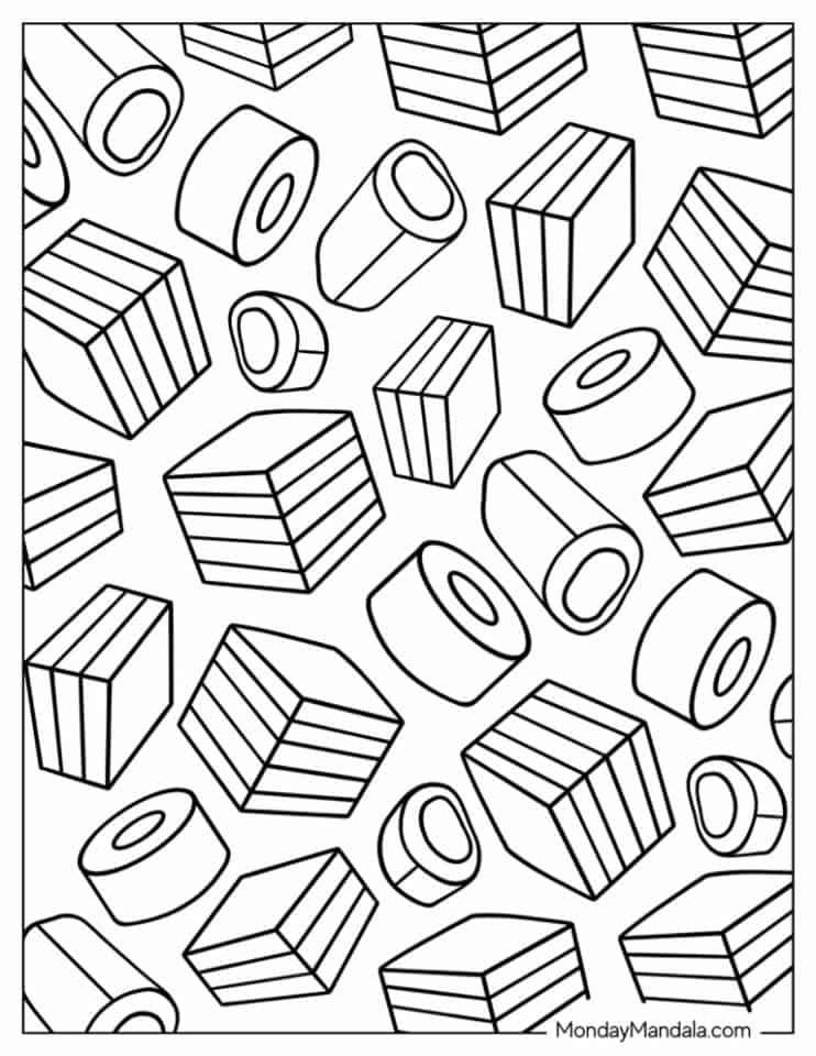 24 Candy Coloring Pages