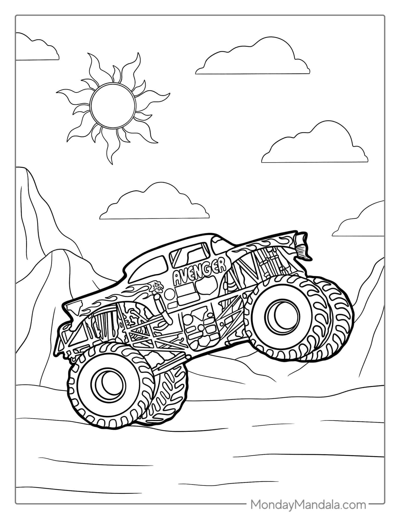 32 Monster Truck Coloring Pages Free PDF Printables 32 Monster Truck Coloring Pages Free PDF Printables