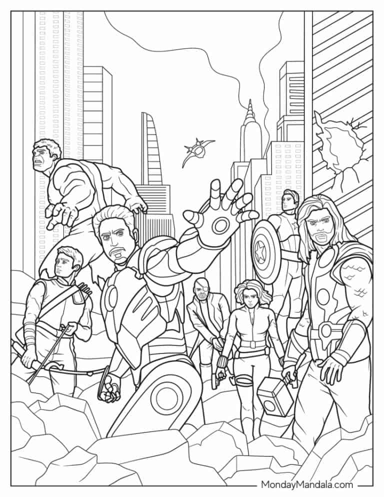 Marvel Avengers Superhero Splash Colour Set Of 6 Prints | Wall Art | Cartoon Art Prints | Paper