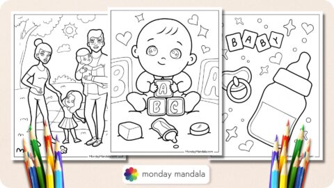20 Baby Coloring Pages (Free PDF Printables)