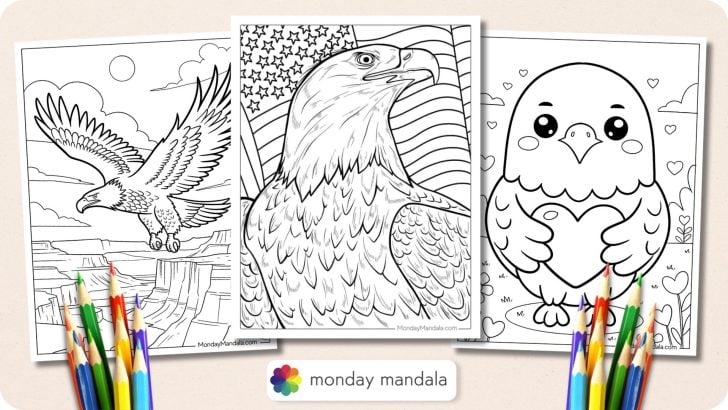 Bald Eagle Coloring Pages Featured Image v2