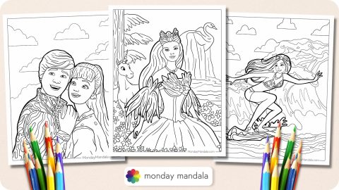 50 Barbie Coloring Pages (Free PDF Printables)