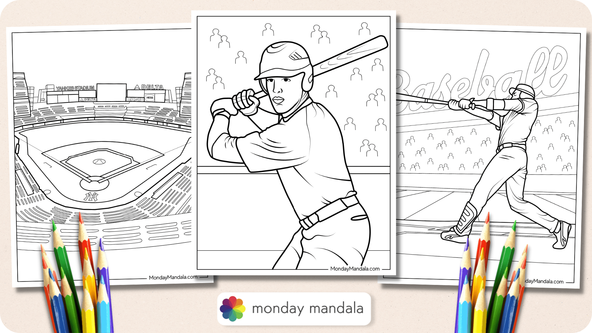 20 Baseball Coloring Pages (Free PDF Printables)