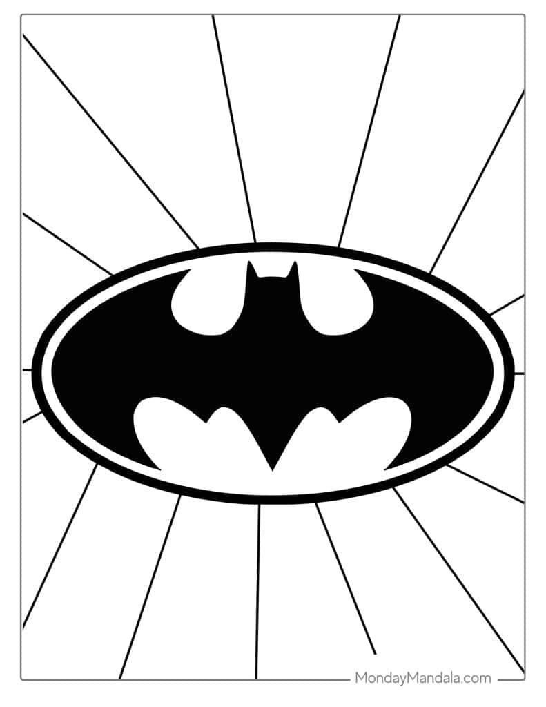 Batman Logo Coloring Page