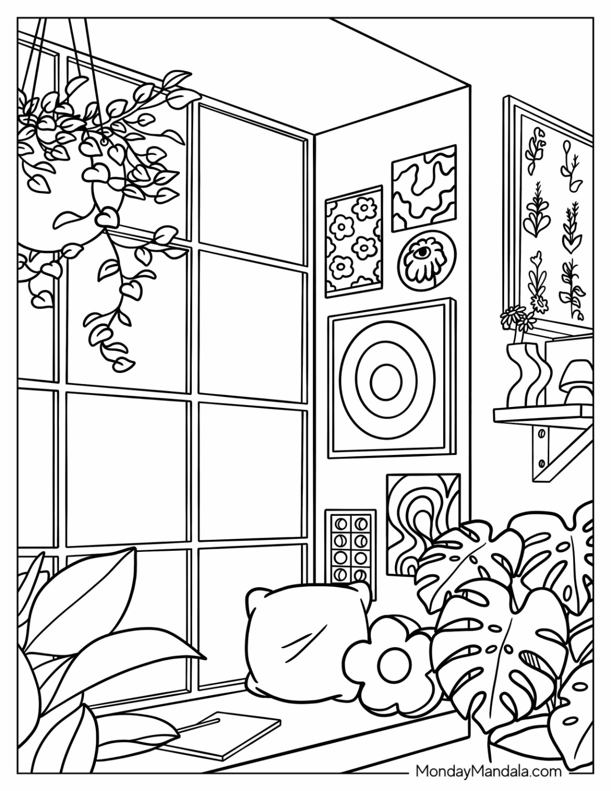Aesthetic Coloring Pages Simple