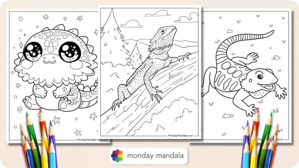 18 Bearded Dragon Coloring Pages (Free PDF Printables)