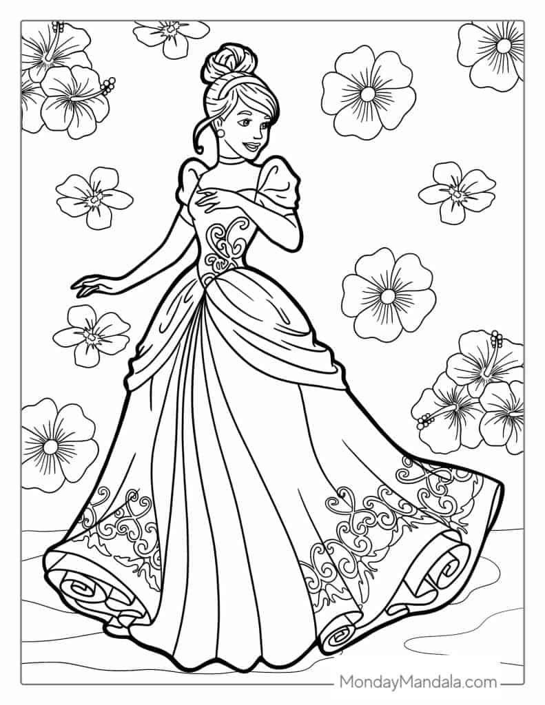Disney Princess Coloring Pages Cinderella To Print Disney Princess Coloring Pages Cinderella To Print