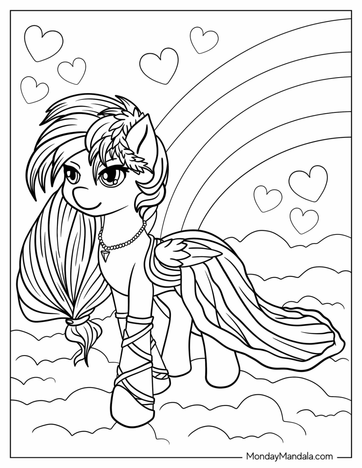 Rainbow Dash Coloring Page Pdf Rainbow Dash Coloring Page Pdf