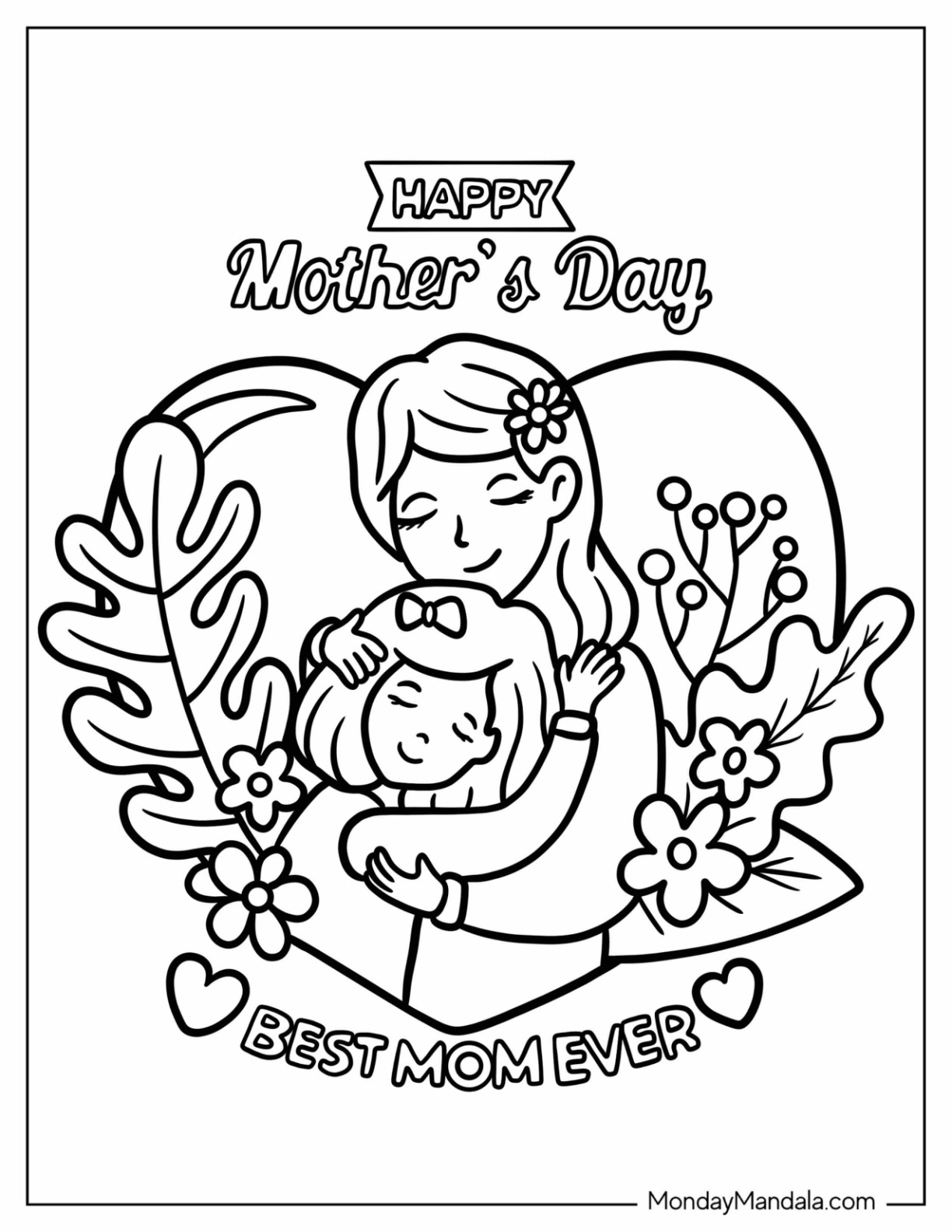 Coloring Mothers Moederdag Kleurplaat Muttertag Kleurplaten 101activity 
