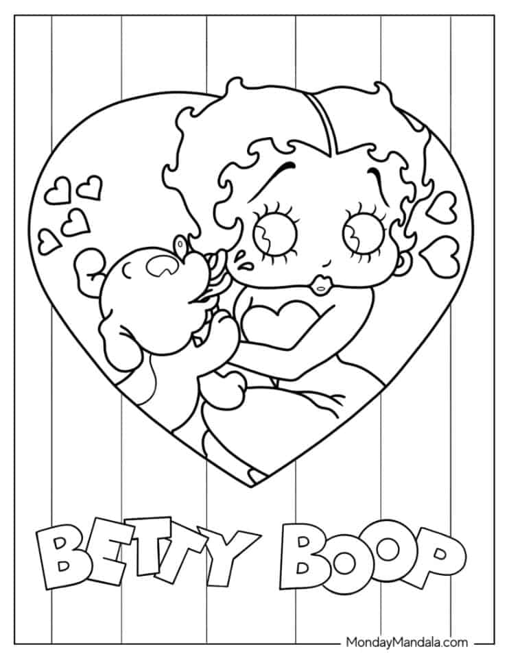 20 Betty Boop Coloring Pages (Free PDF Printables)