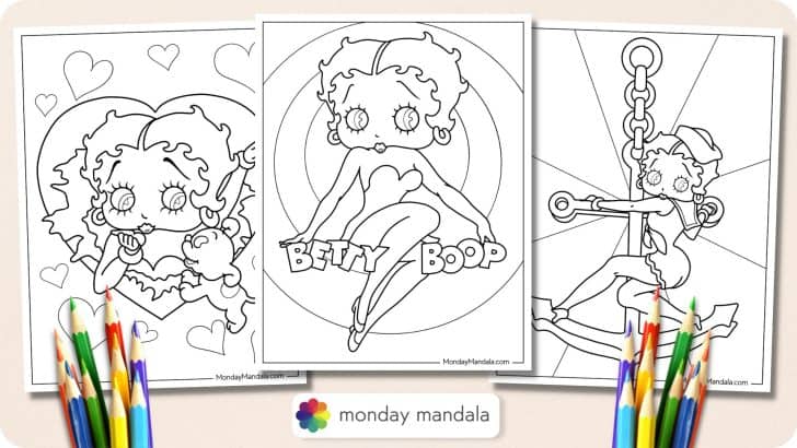 Betty Boop Coloring Pages Featured Image