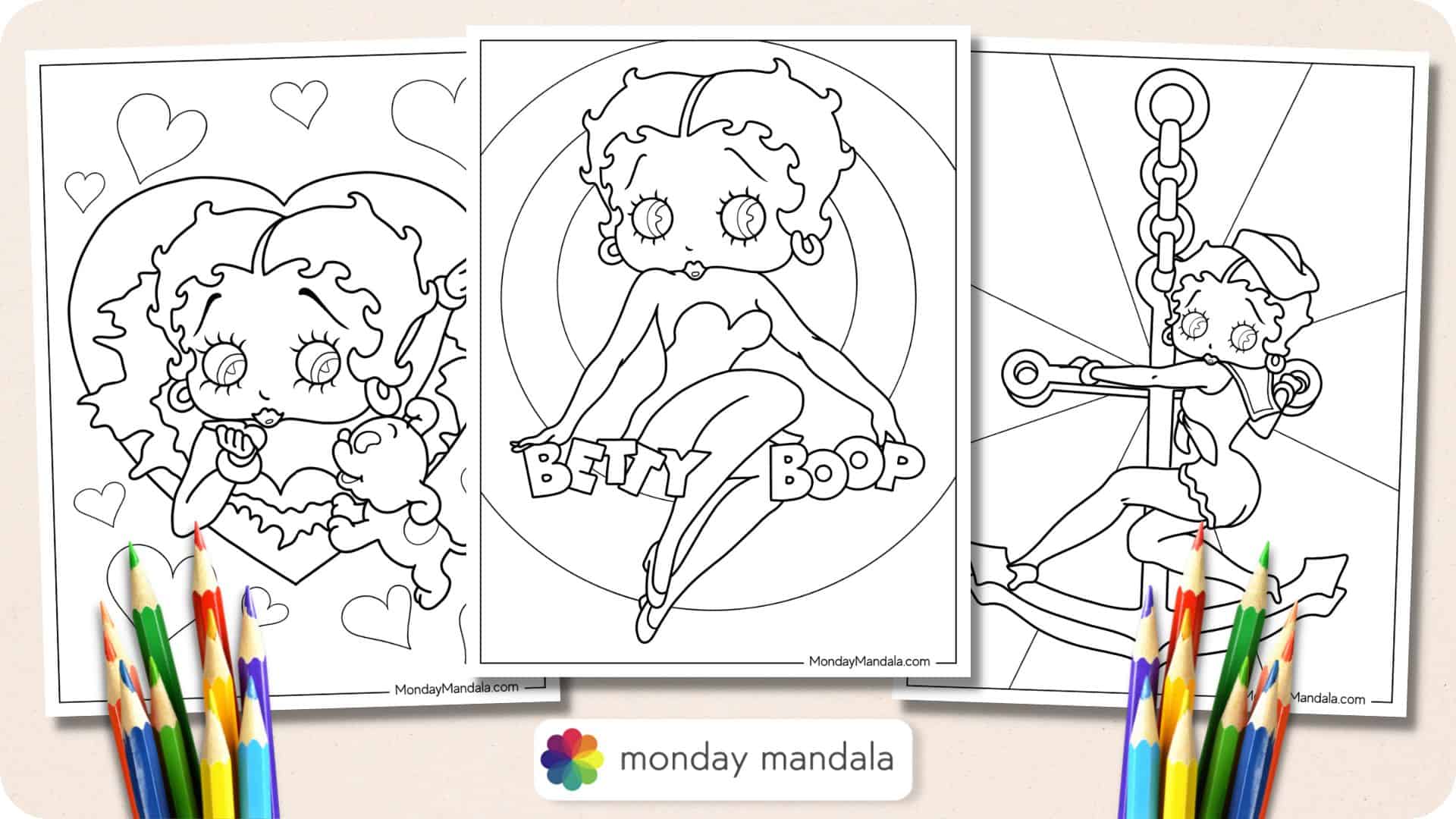 20 Betty Boop Coloring Pages (Free PDF Printables)