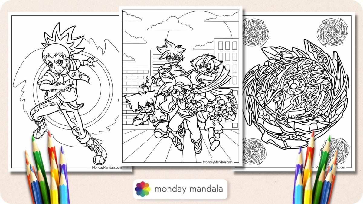 20 Beyblade Coloring Pages (Free PDF Printables)