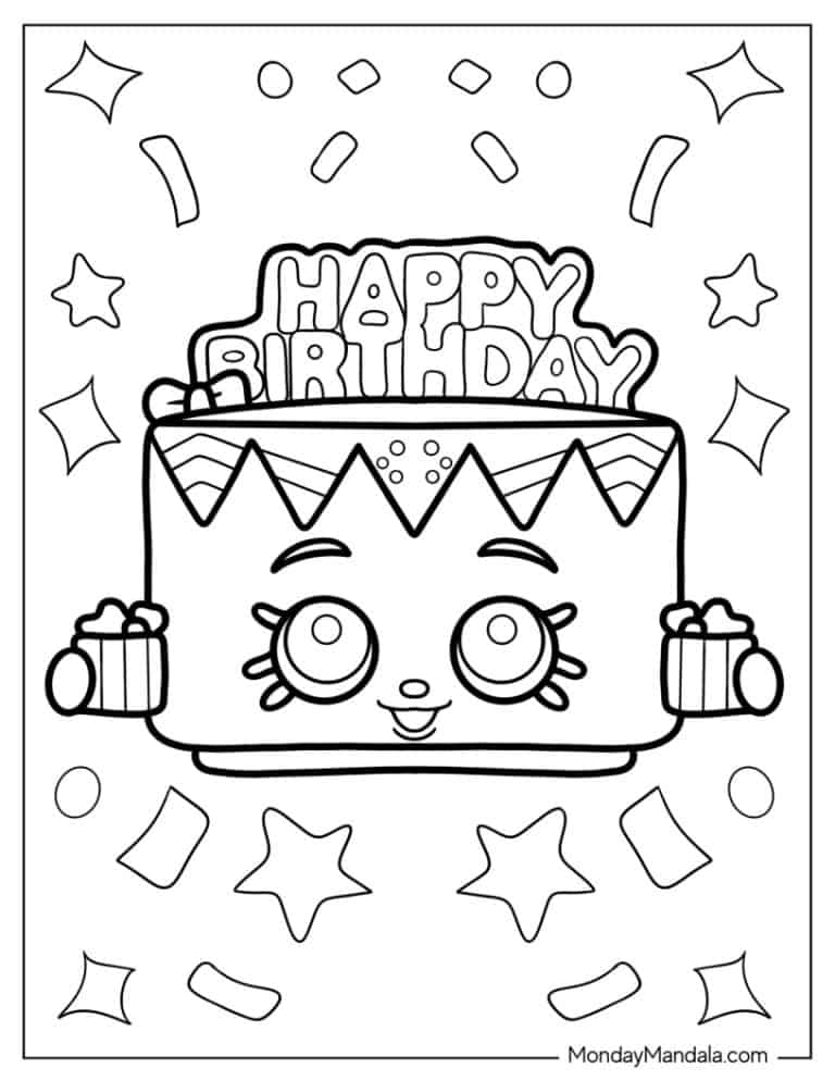 66 Shopkins Coloring Pages (Free PDF Printables)