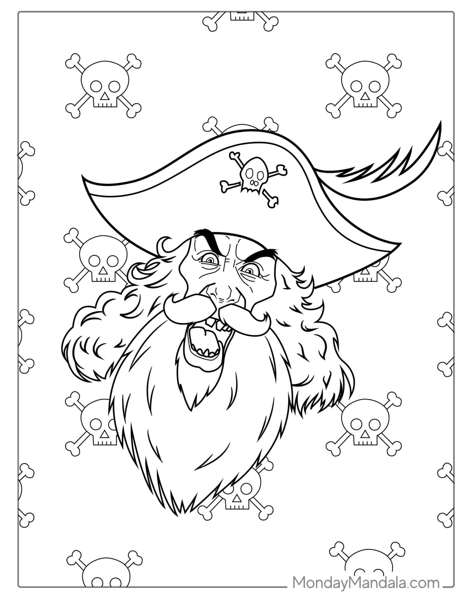 28 Pirate Coloring Pages (Free PDF Printables)