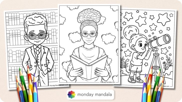 Black Girl & Boy Coloring Pages Featured Image v2