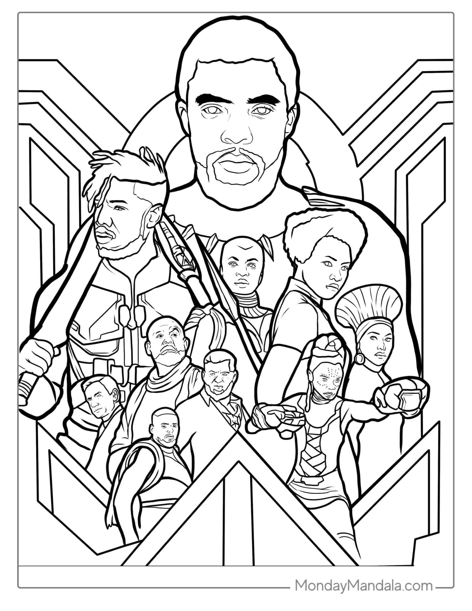 Black Panther Coloring Pages Free Printable Black Panther Coloring Pages Free Printable