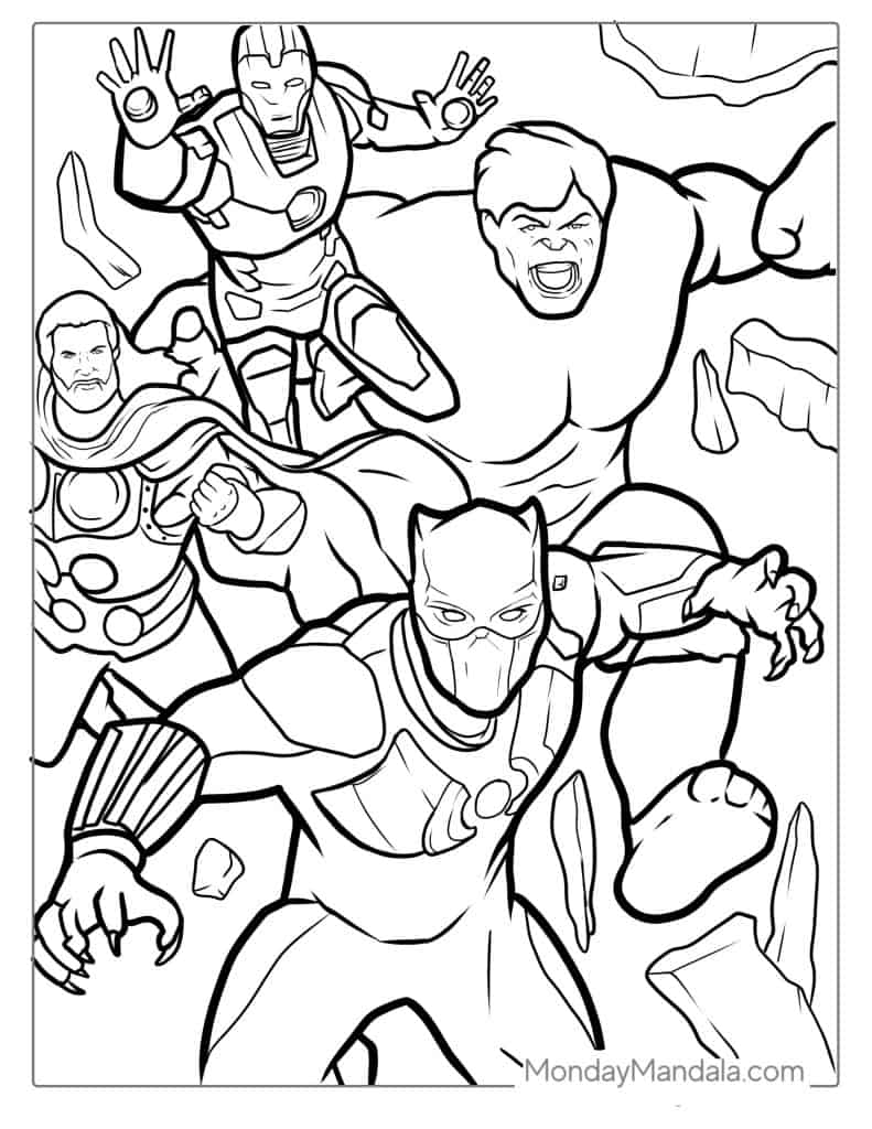 Avengers Black Panther Coloring Pages Avengers Black Panther Coloring Pages
