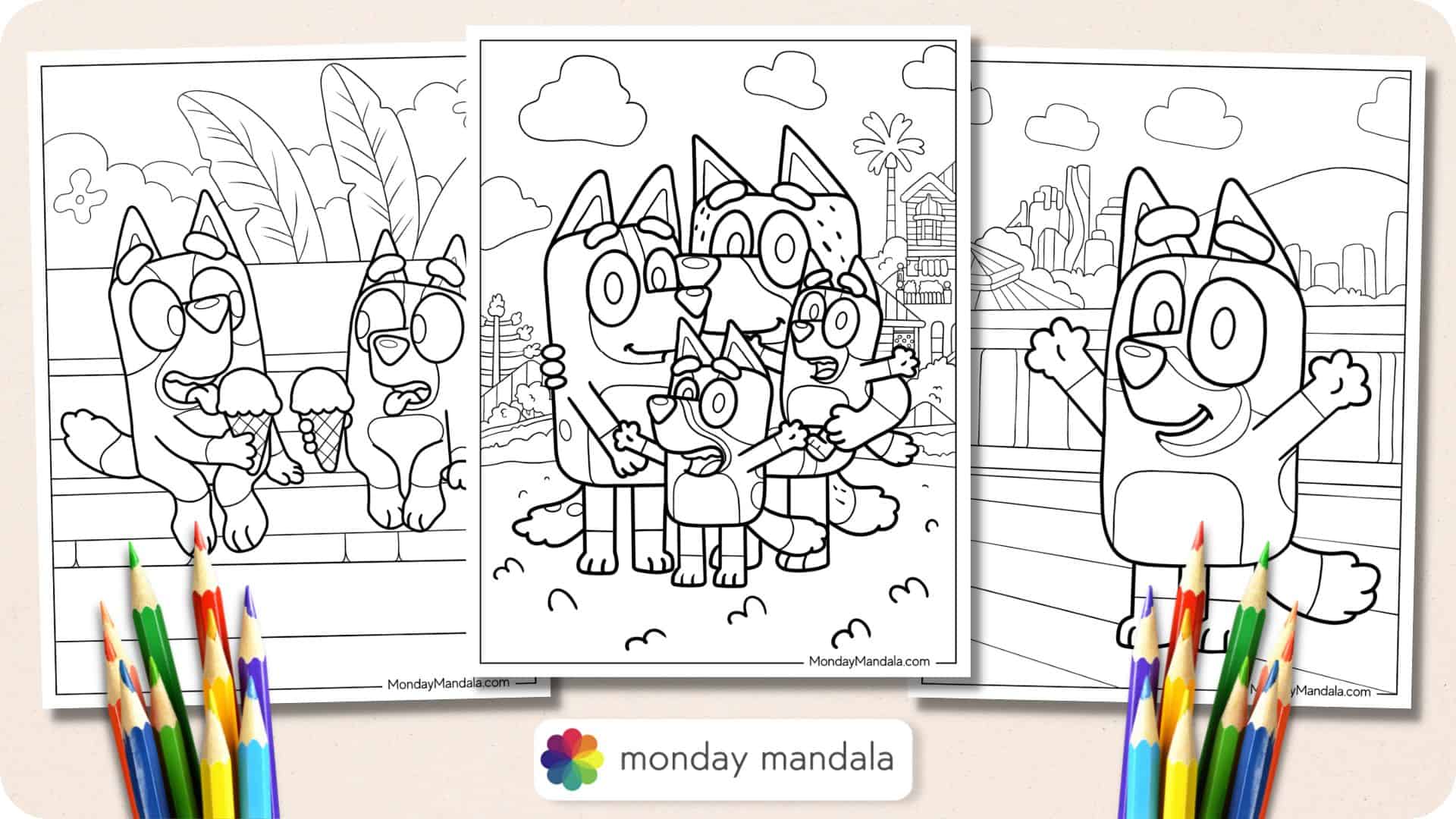 Ice Cream Party Favor Game Coloring Page and Activity Booklet