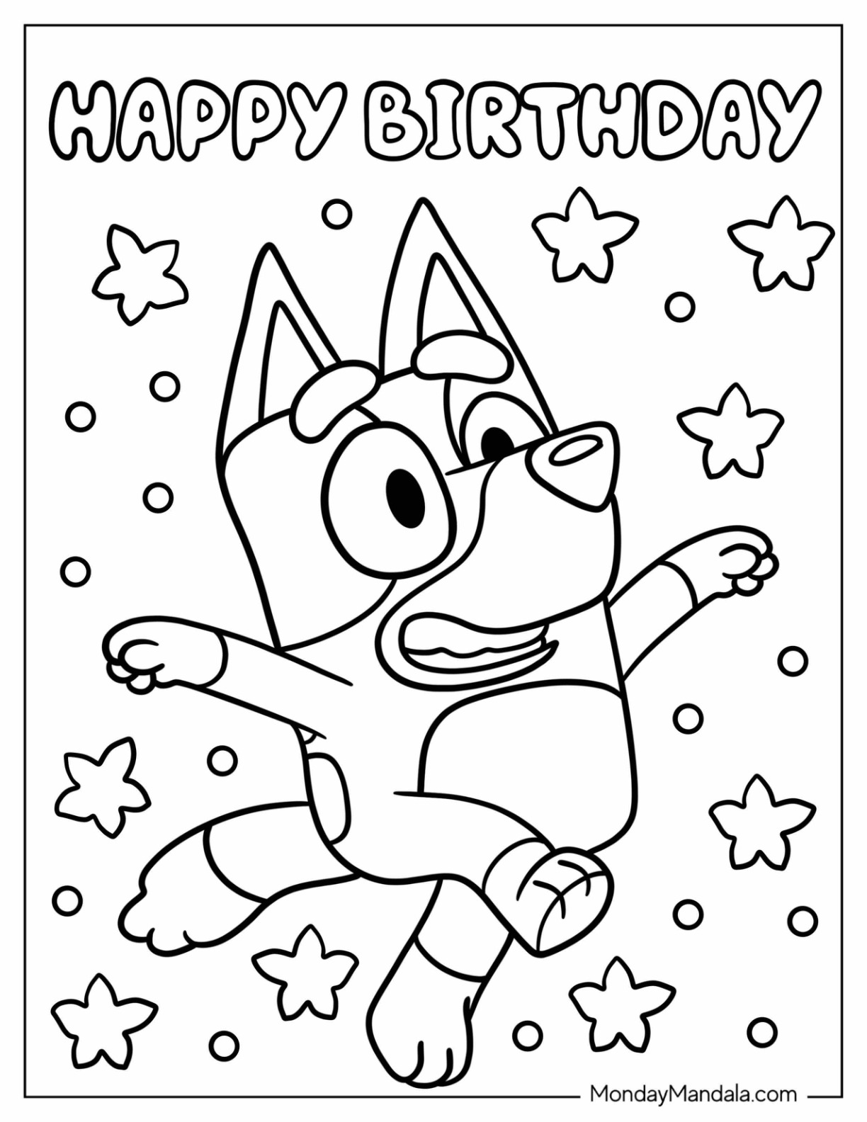 thumbnail image 2 of Bluey 4th Birthday Card For Kids – Includes Envelope – 6x6 Inches – Danilo Promotions 2 of 5