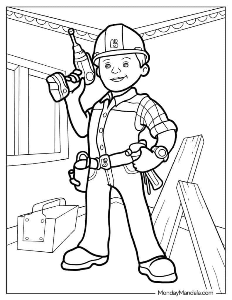 Bob The Builder Coloring Pages Printable 2025 Bob The Builder Coloring Pages Printable 2025