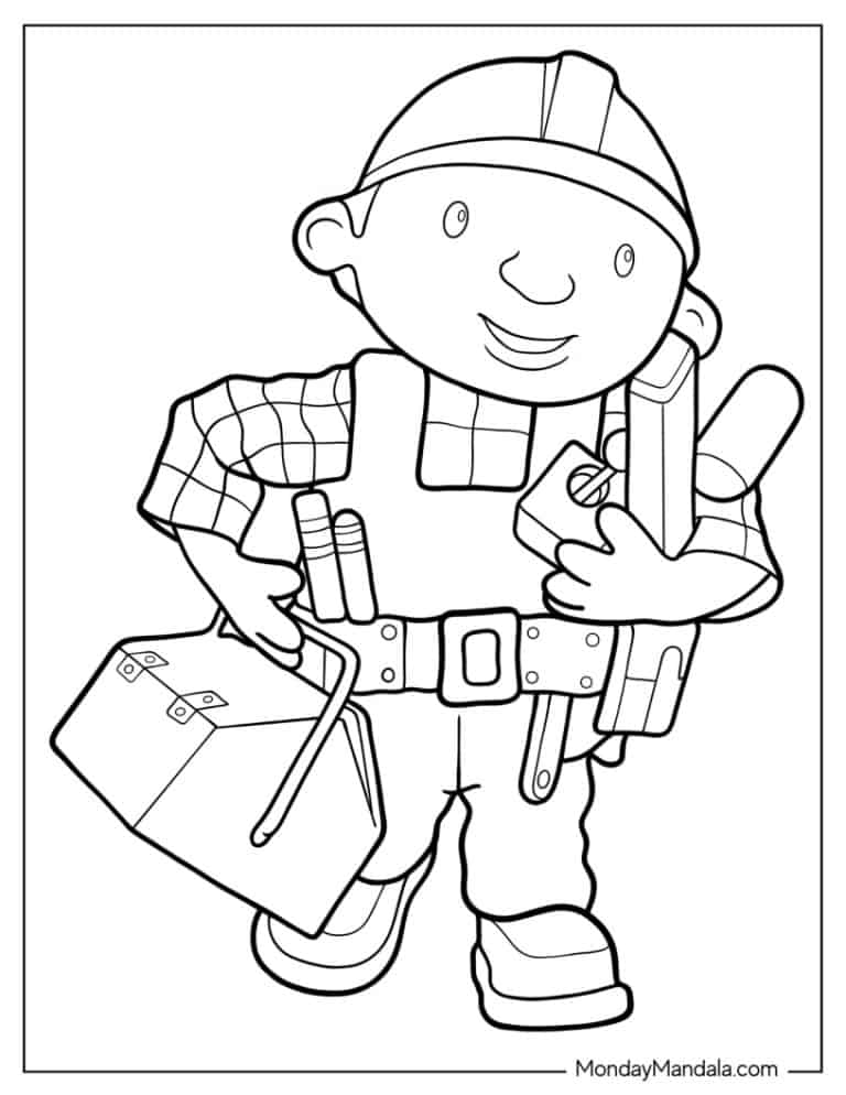 20 Bob The Builder Coloring Pages (Free PDF Printables)