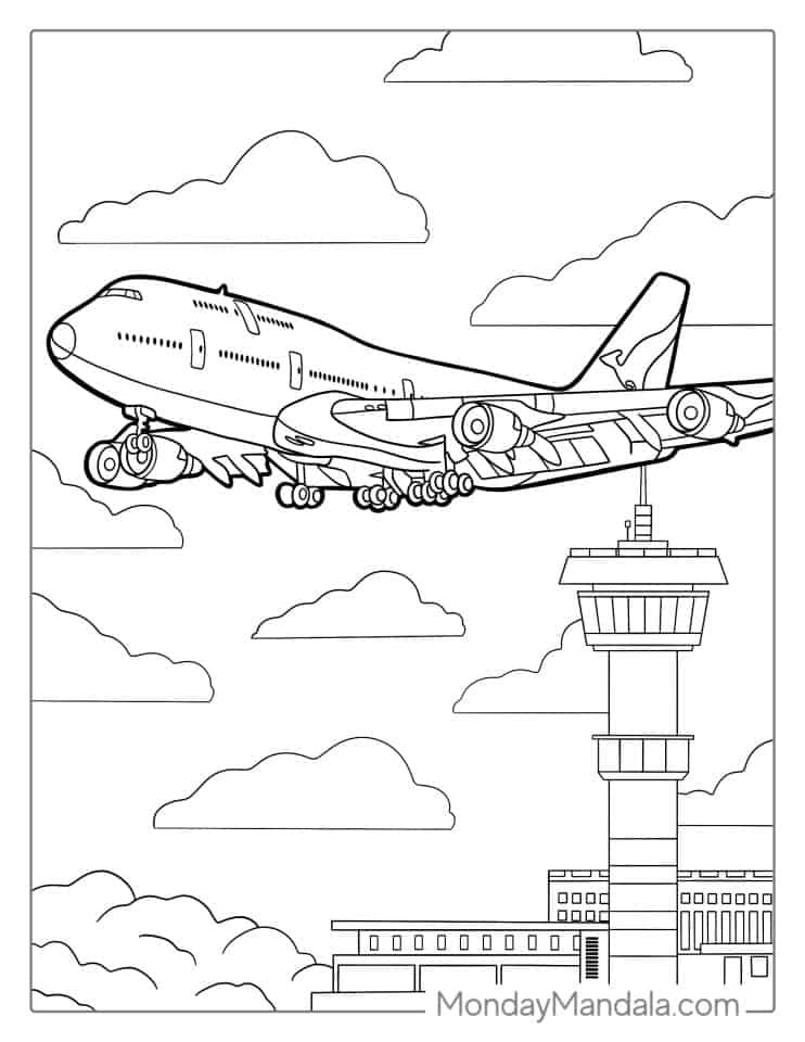 36 Airplane Coloring Pages (Free PDF Printables)