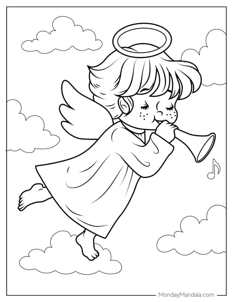 Boy Angel Coloring Pages