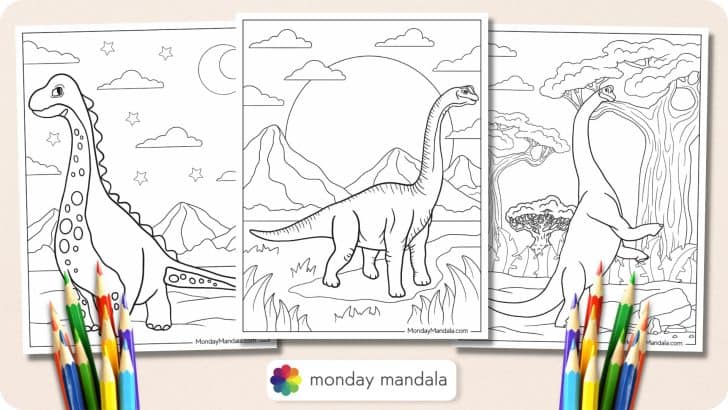 Brachiosaurus Coloring Pages Featured Image