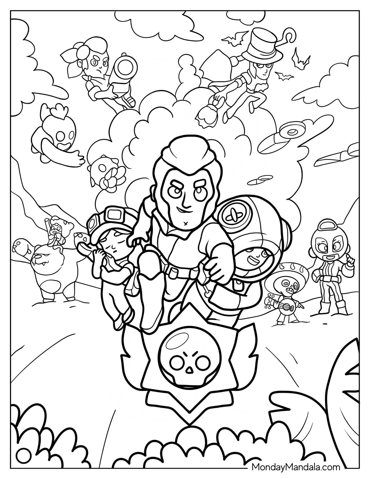 Brawl Stars Coloring Page Finx