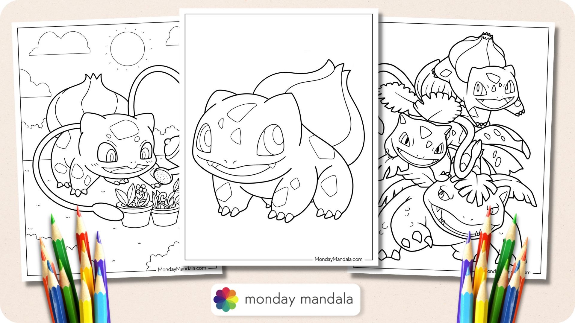 Bulbasaur Coloring Pages Featured Image